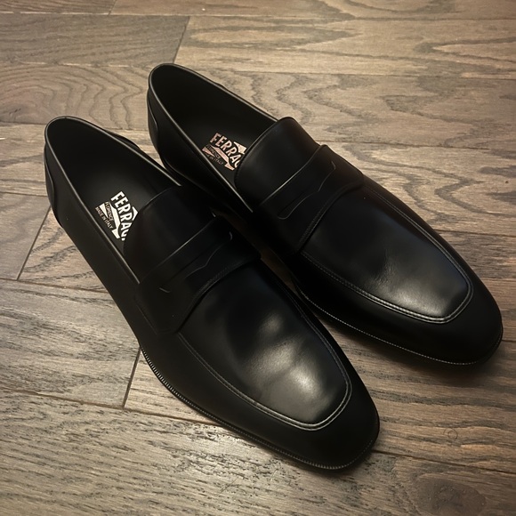NEW w/o box Salvatore Ferragamo FERRAGAMO Funes Loafers black Italian Leather - Picture 8 of 14